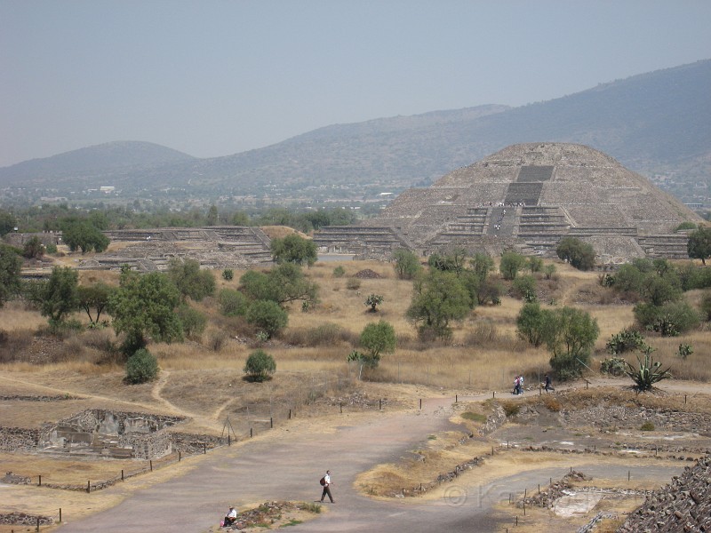 Mexico Pyramids - Mexico City 2009 0355.jpg - A trip to the Teotihuacan area of Mexico to visit the pyramids. A vast complex and a great climb to the top. This was followed by lunch in a cave, then a visit to the historical center of Mexico City. March 2009.